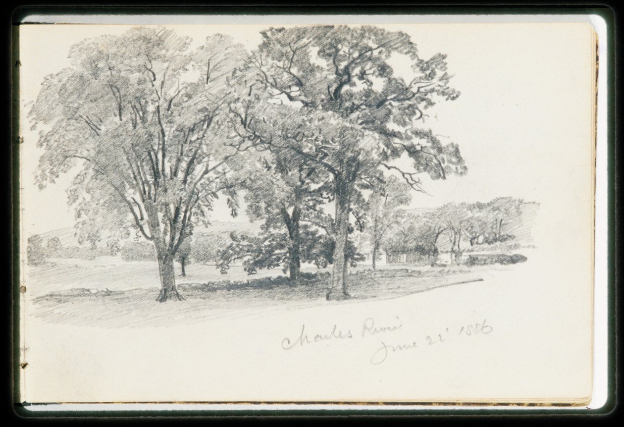 Río Charles, 22 de junio del 86 (del cuaderno de bocetos VII) de William Trost Richards