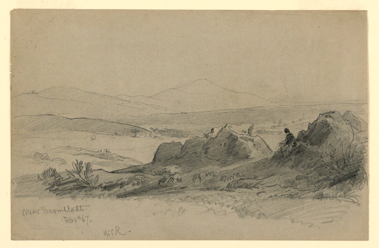 Paisaje, Darmstadt, Alemania de William Trost Richards