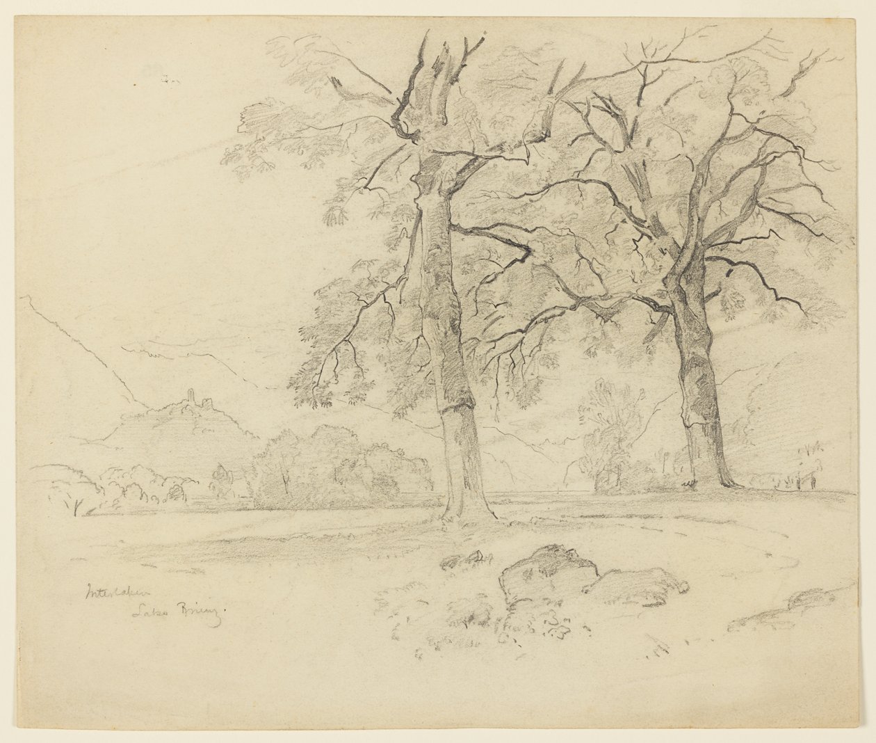 Paisaje, Lago Brienz, Interlaken, Suiza de William Trost Richards