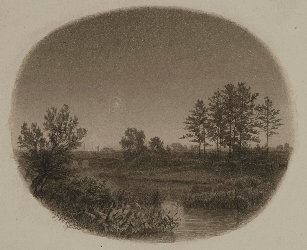 Paisaje fluvial con estrella vespertina de William Trost Richards