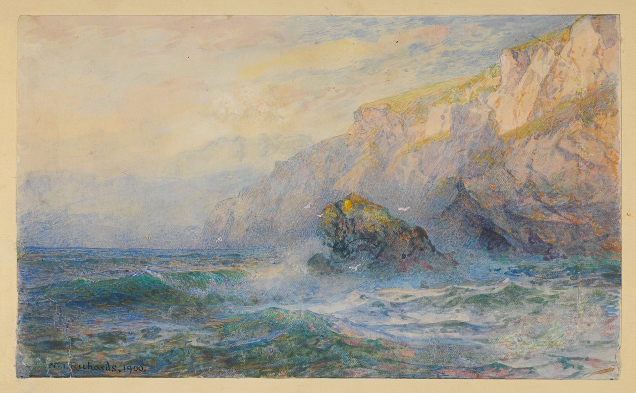 Estudio después de "En Icart Point, Guernsey" de William Trost Richards
