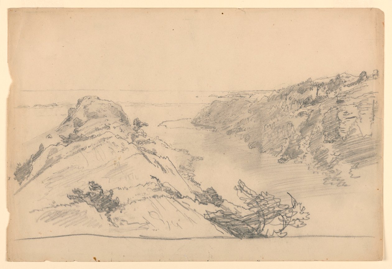 Estudio para "Del Paraíso al Purgatorio, Newport" de William Trost Richards