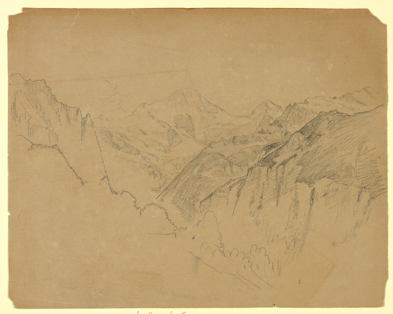 Estudio de Paisaje, Lauterbrunnen, Suiza de William Trost Richards