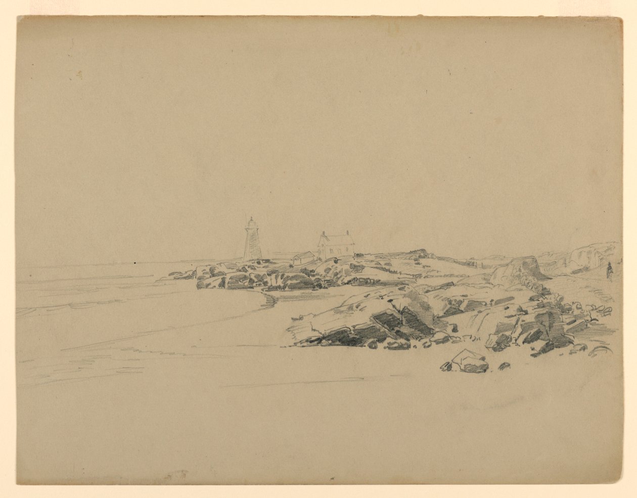 Estudio de la costa, Point Judith, RI de William Trost Richards