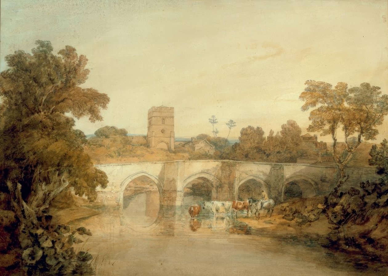Bromfield en el río Onny, cerca de Ludlow, Shropshire de Joseph Mallord William Turner