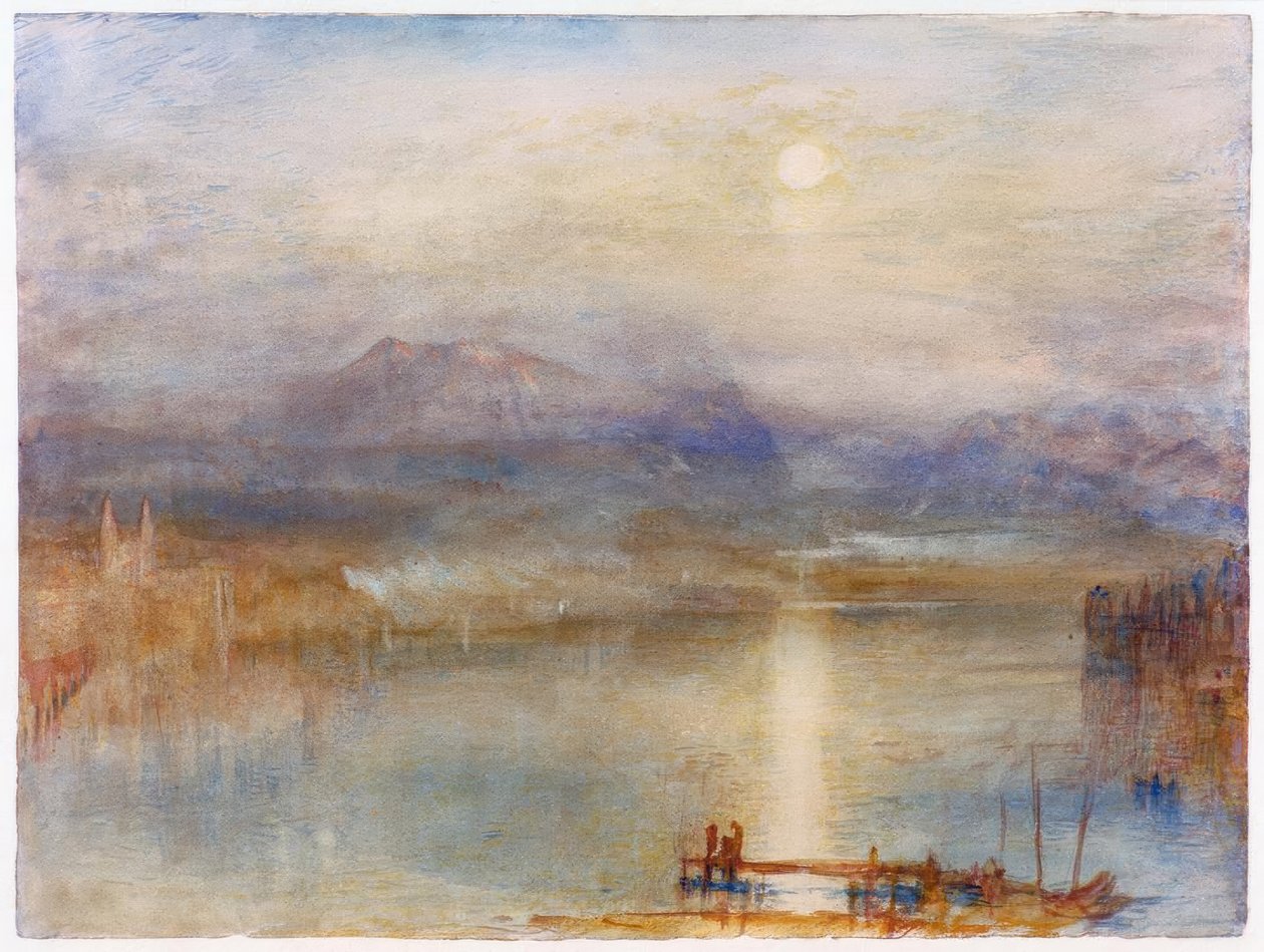 Luz de luna sobre el lago de los Cuatro Cantones de Joseph Mallord William Turner
