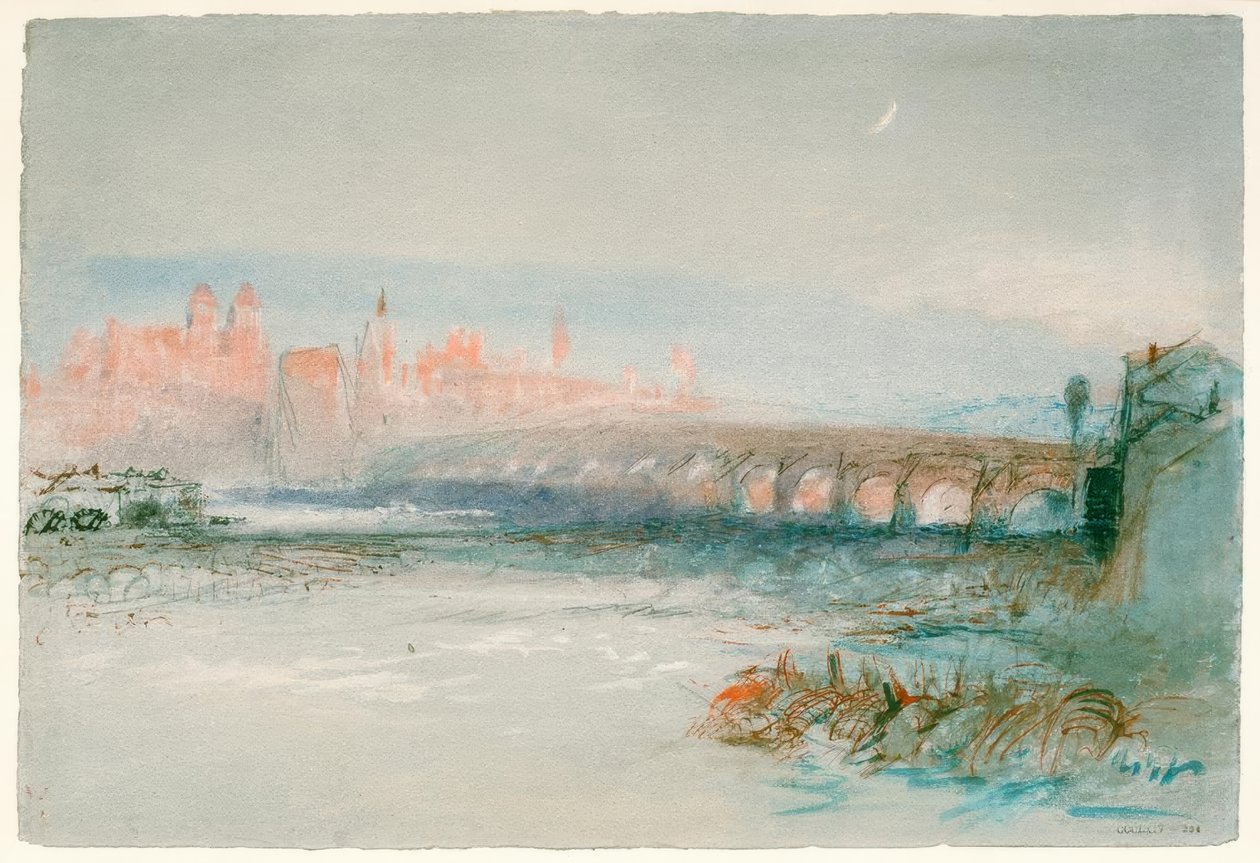 Ratisbona vista desde el otro lado del Danubio de Joseph Mallord William Turner