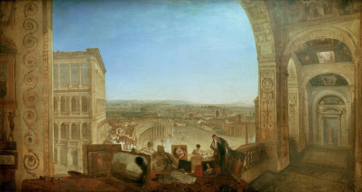 Roma, desde el Vaticano. Rafael acompañado por La Fornarina de Joseph Mallord William Turner