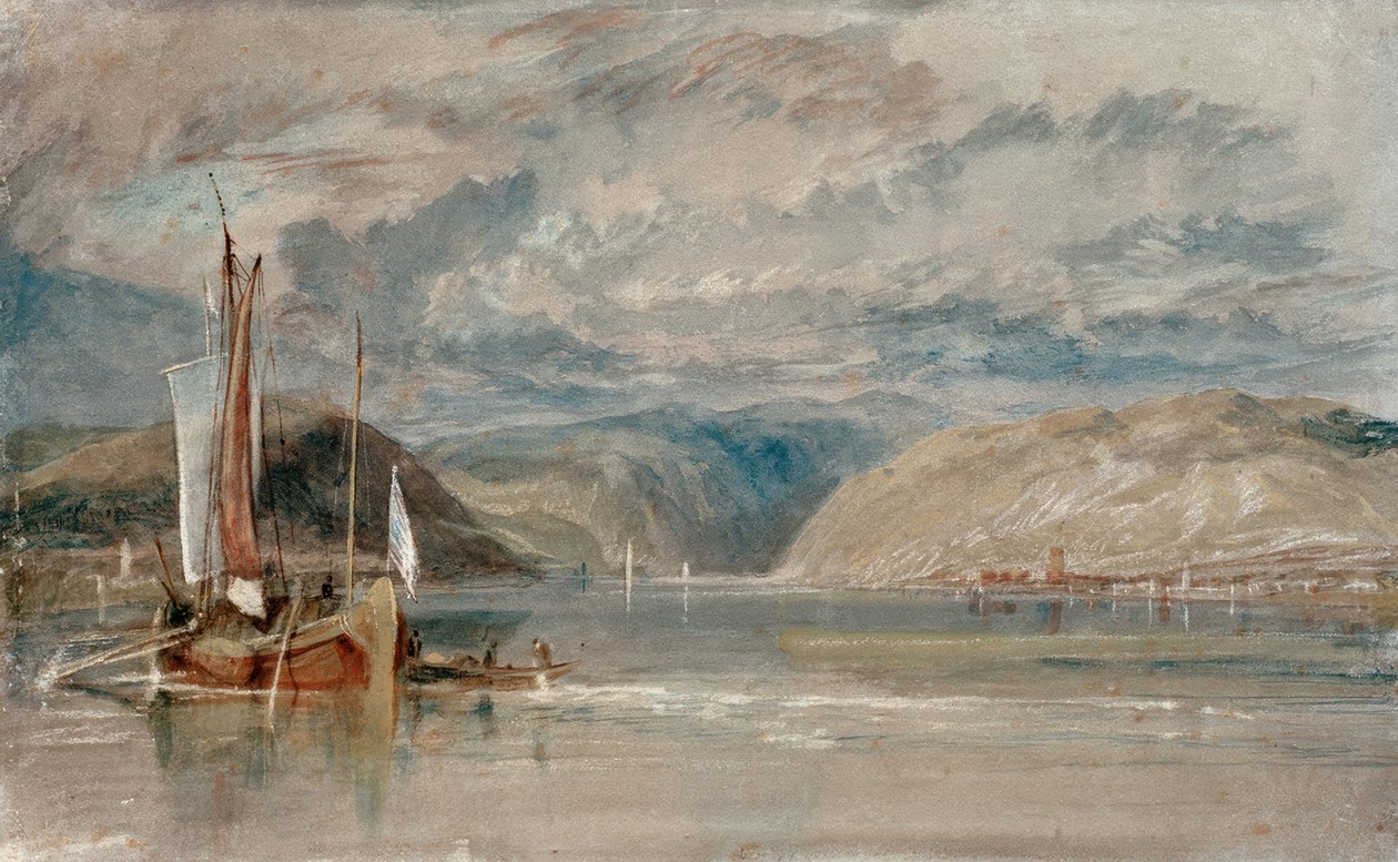Rüdesheim, vista del Binger Loch de Joseph Mallord William Turner