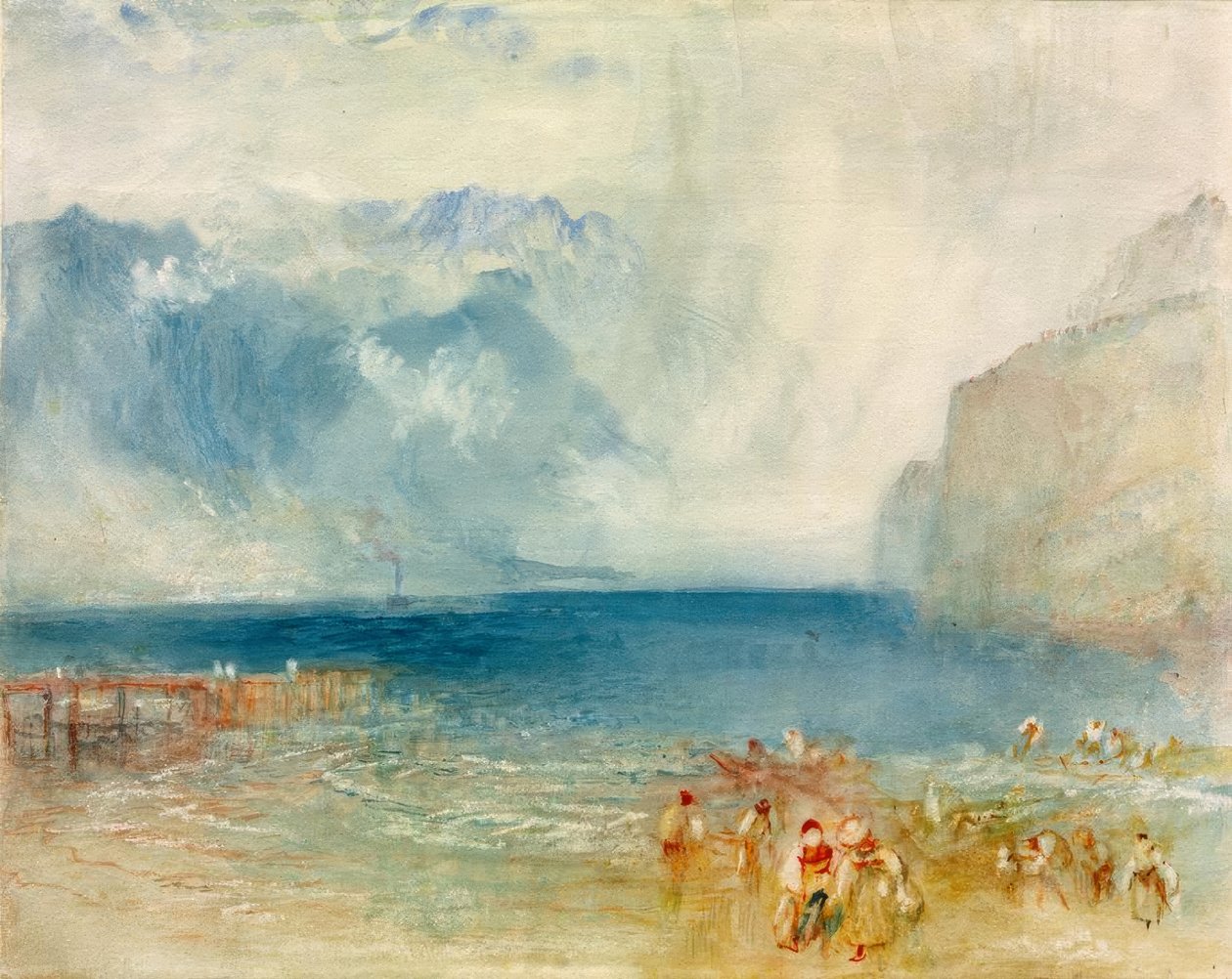 El primer vapor en el lago Lucerna de Joseph Mallord William Turner