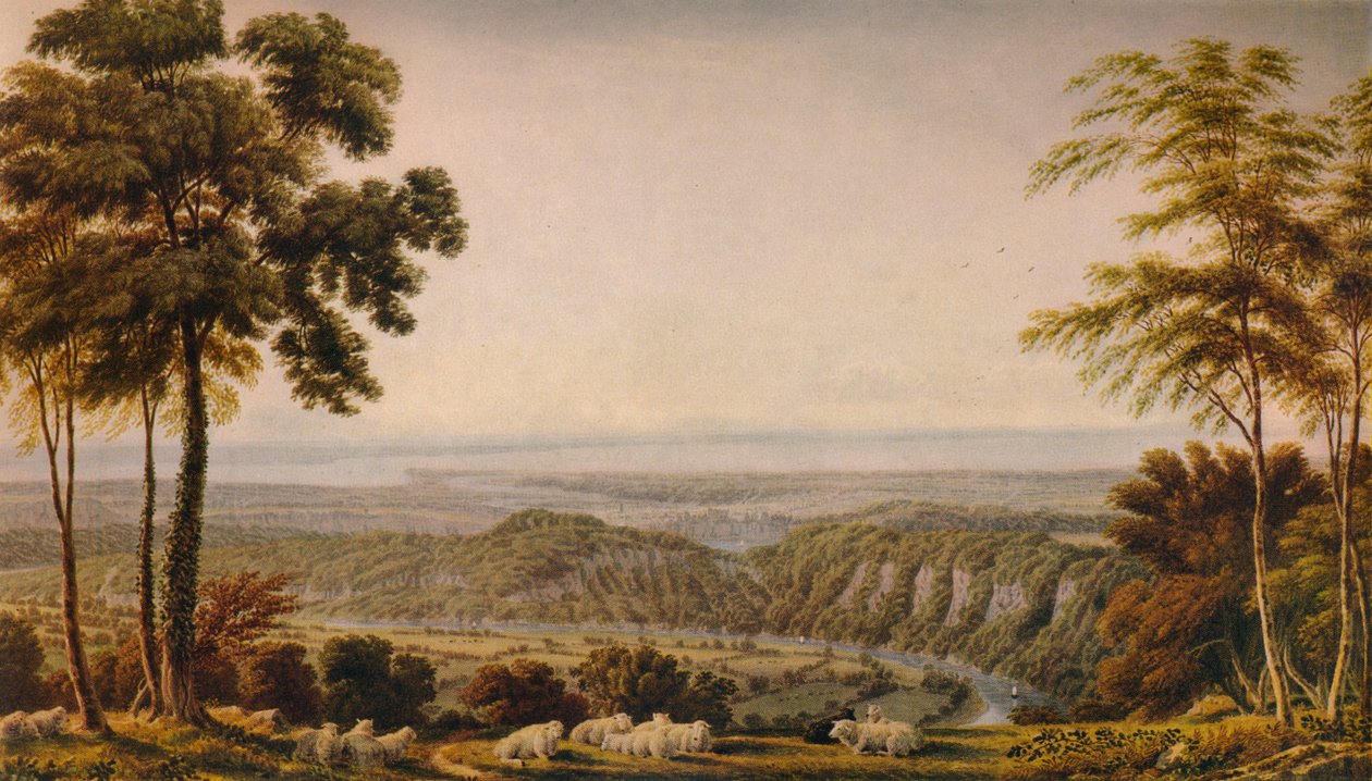 Vista desde el Acantilado Wyndd, cerca de Chepstow - Mañana, c1820 de Joseph Mallord William Turner
