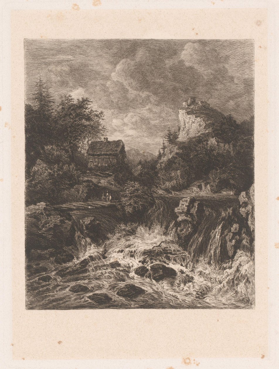 paisaje con cascada de William Unger