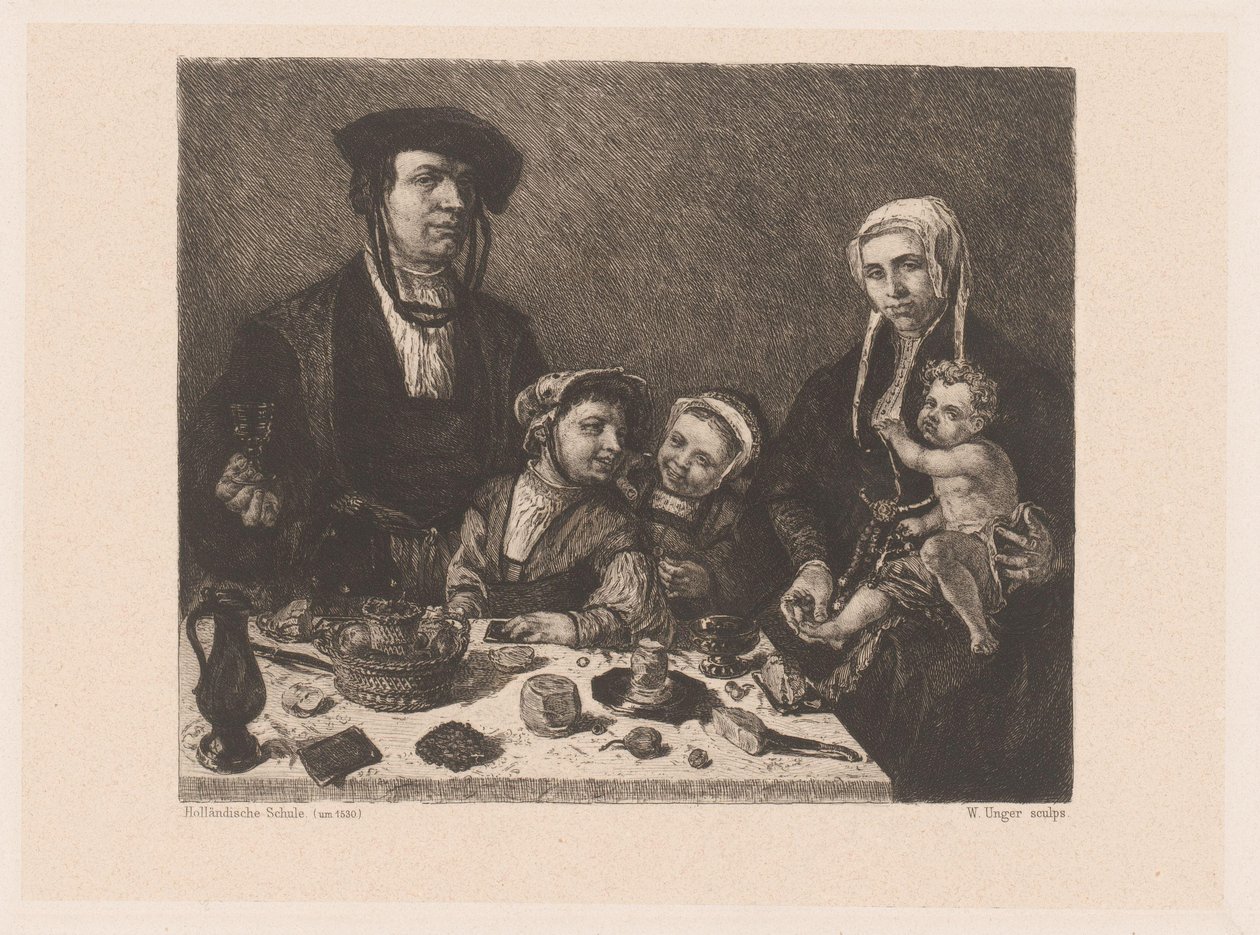 Retrato de Pieter Jan Foppesz. y Alijd van Beresteyn con sus hijos de William Unger