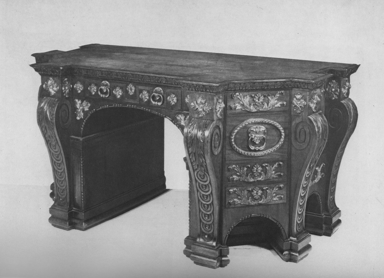 Una de un par de mesas de biblioteca de Jorge II de William Vile