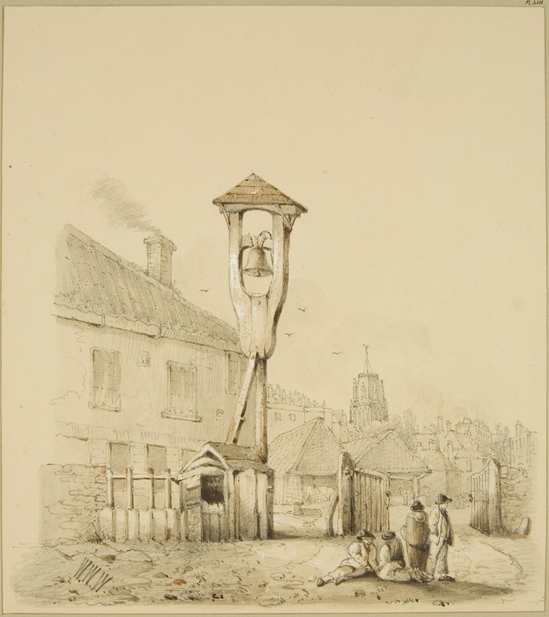 Astillero entre el Puente de Harford y el Bathurst Basin, c.1830 de William W. Wheatley