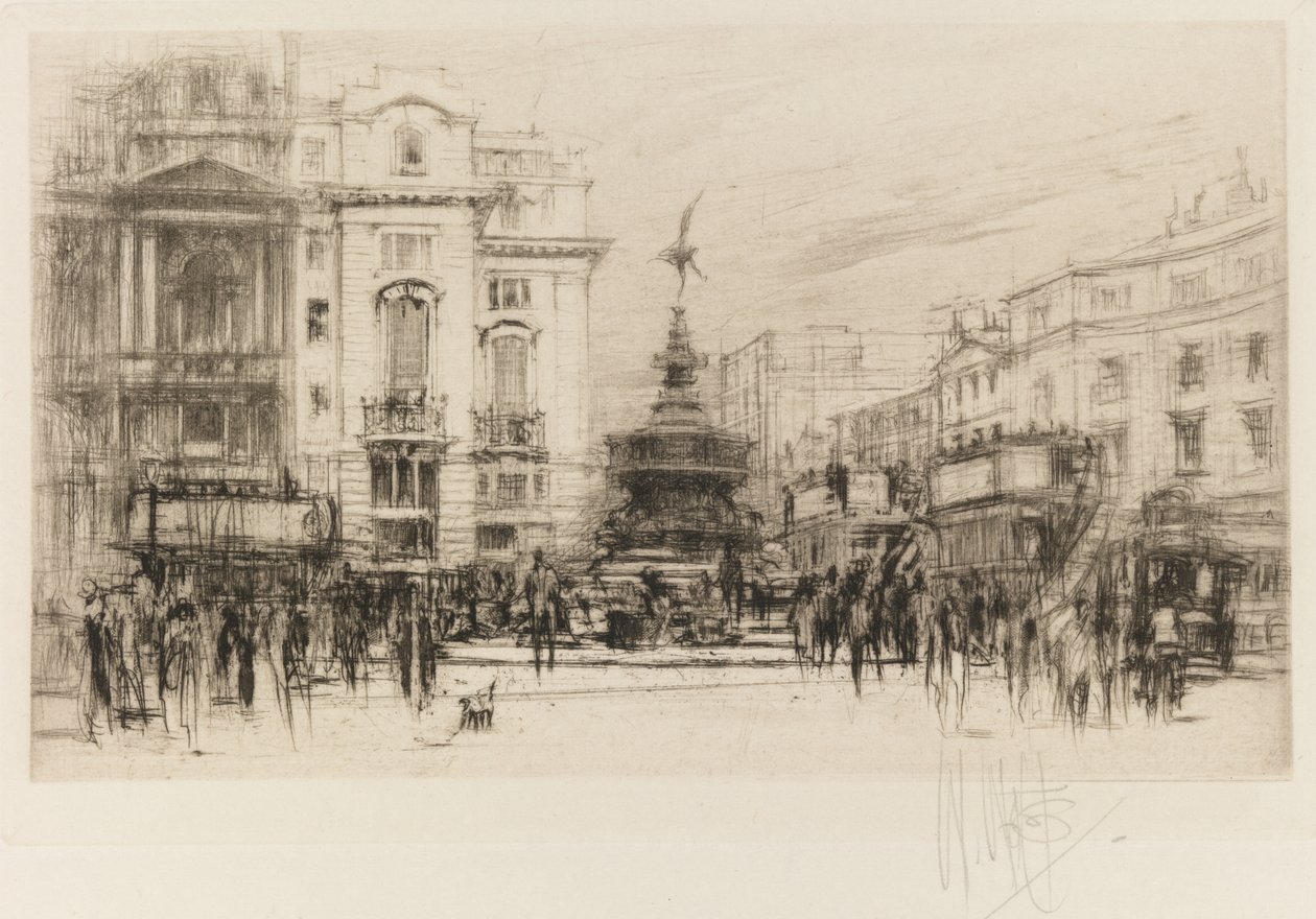 Escenario de Londres: Piccadilly Circus (con Criterion Theatre) de William Walcot