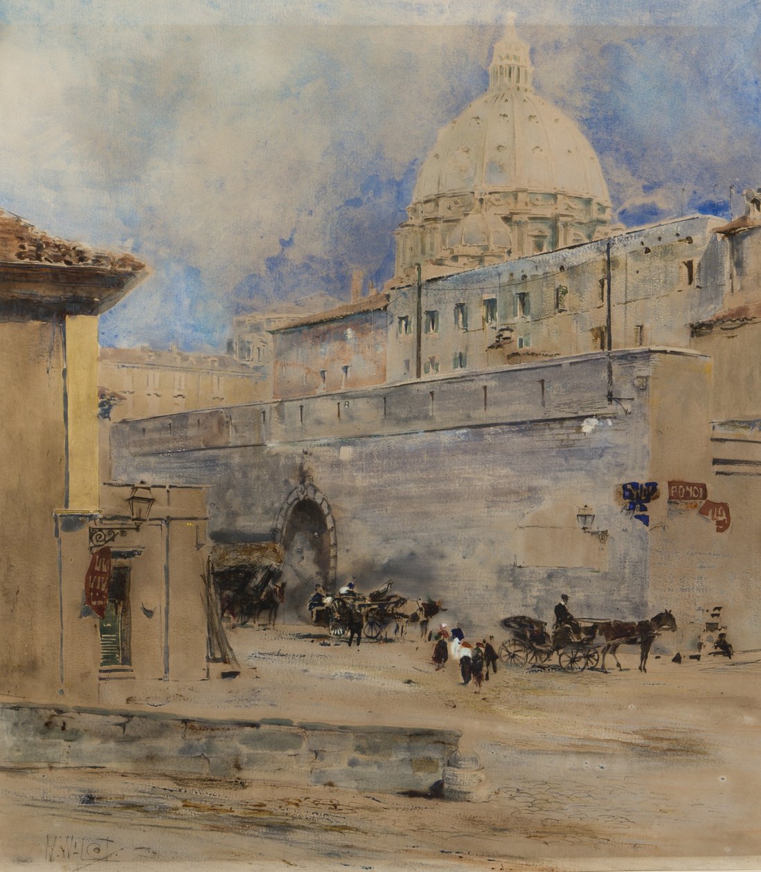 El Vaticano: la Santa Sede y la Cúpula de San Pedro, Roma de William Walcot