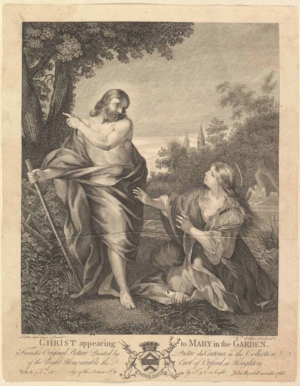 Cristo apareciendo a María en el jardín, antes de 1766 de William Walker