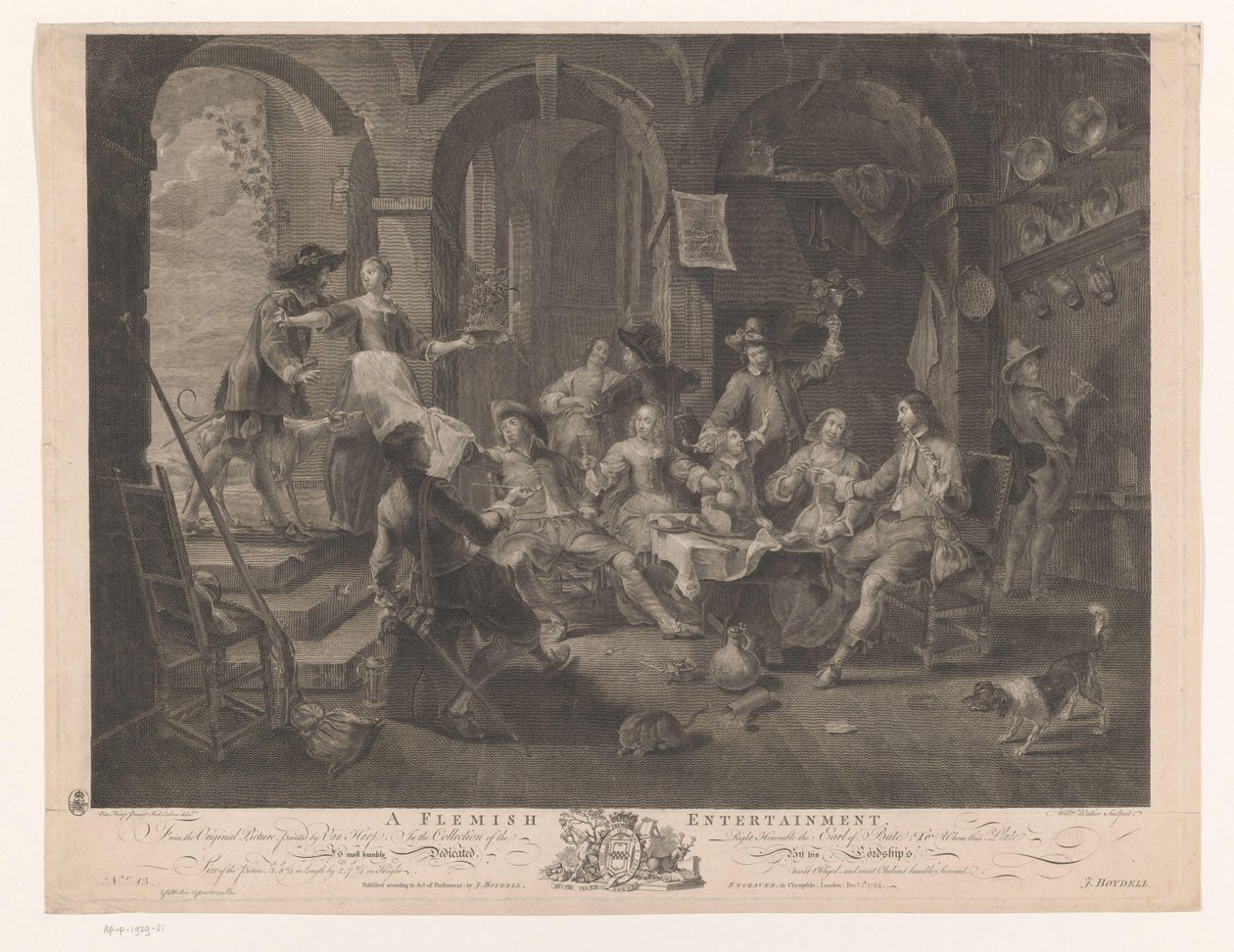 Interior con empresa de fumadores y bebidas. Un entretenimiento flamenco (título sobre el objeto) Pinturas principales de Inglaterra (título de la serie) Las pinturas más importantes de Inglaterra (título de la serie) de William Walker