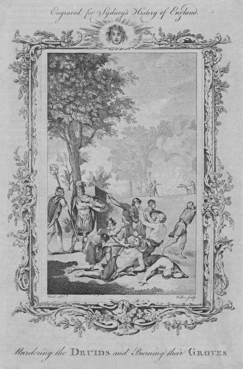 Asesinando a los druidas y quemando sus arboledas, 1773 de William Walker