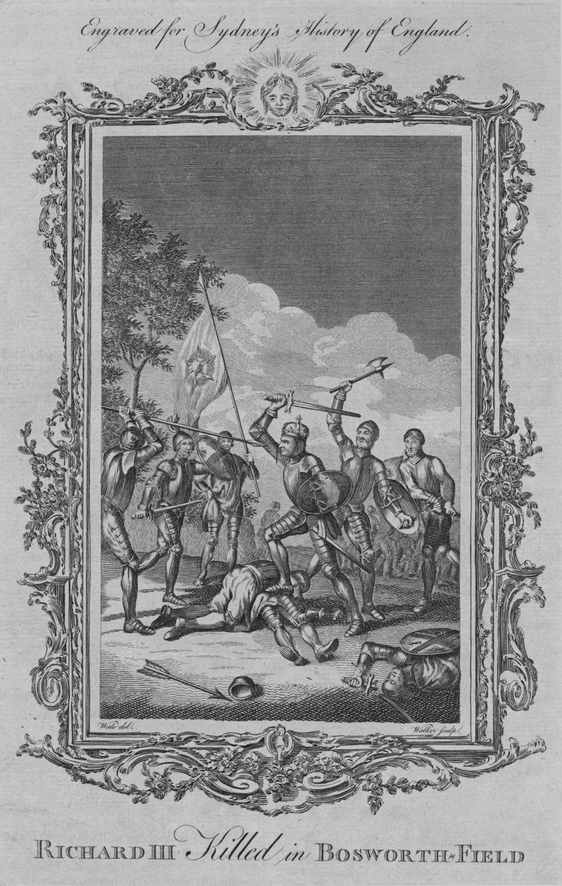 Ricardo III muerto en Bosworth-Field, 1773 de William Walker
