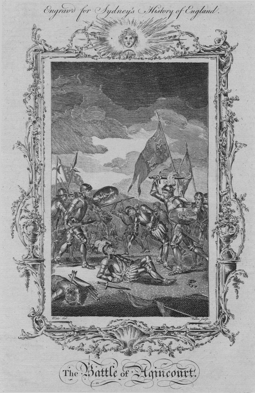 La Batalla de Agincourt, 1773 de William Walker