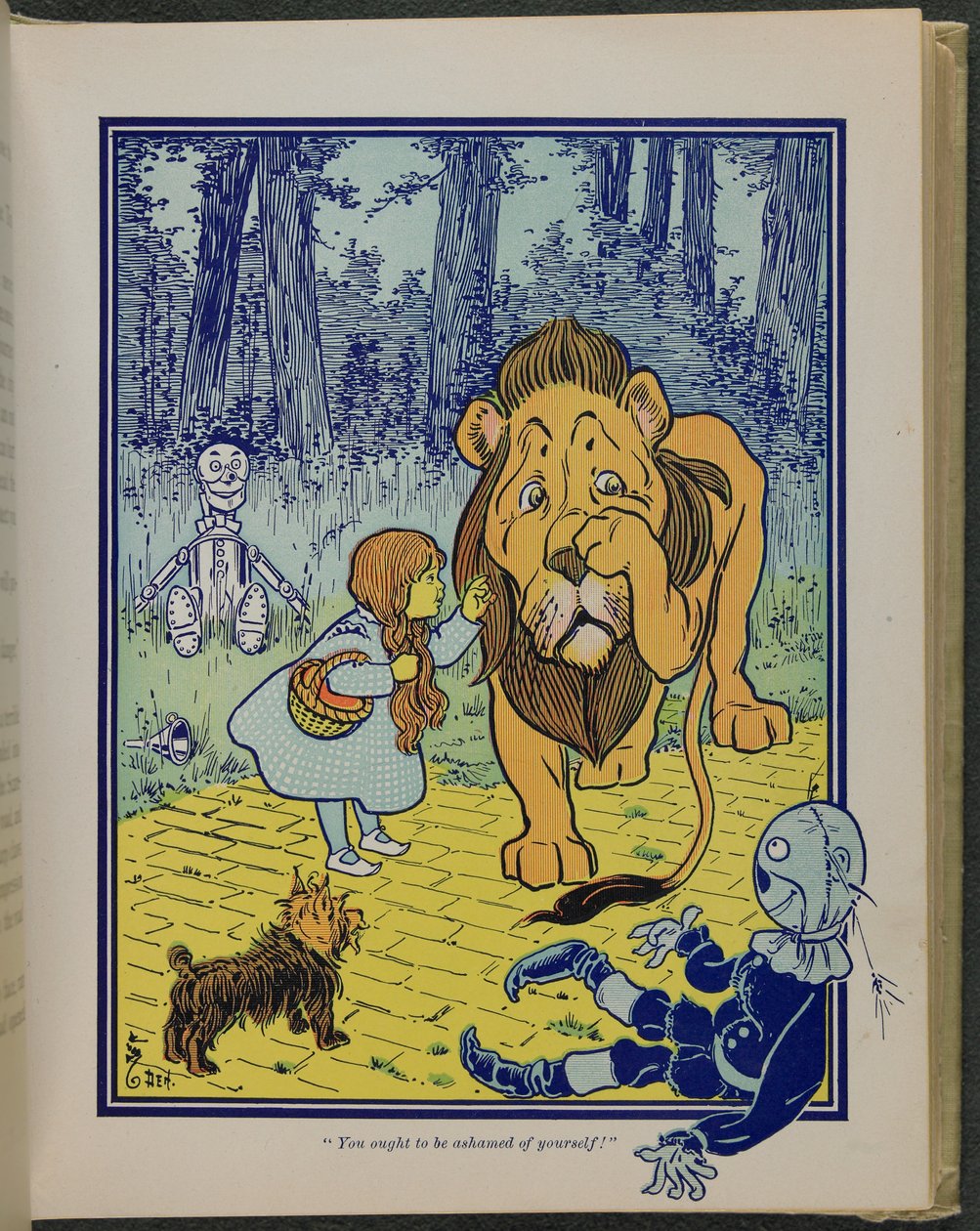 "Deberías avergonzarte de ti mismo", ilustración de "El maravilloso Mago de Oz" de Lyman Frank Baum de William Wallace Denslow