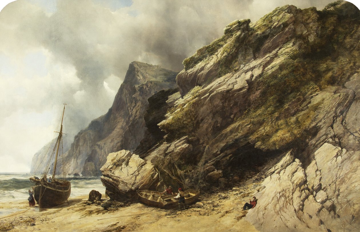 Playa de Cheyne, Ilfracombe, c.1845 de William West