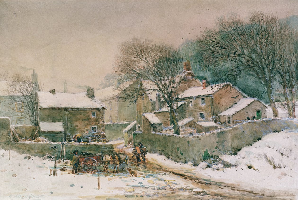 Heysham en invierno de William Woodhouse