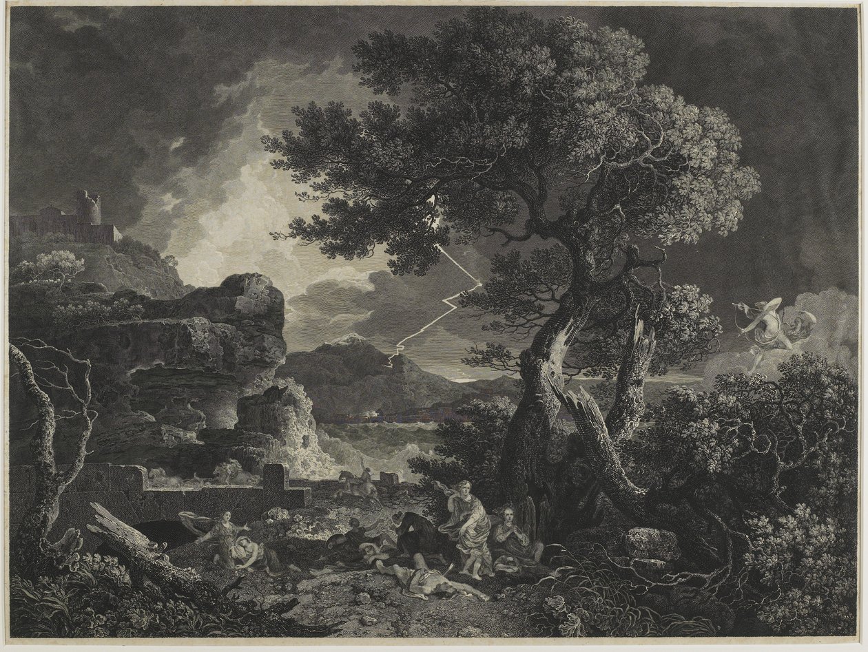 La destrucción de los hijos de Niobe, 1761 de William Woollett