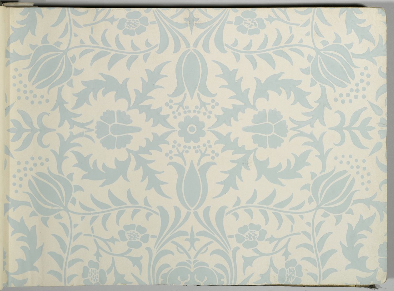 Libro de muestras de papel tapiz, antes de 1917 de William and Company Morris