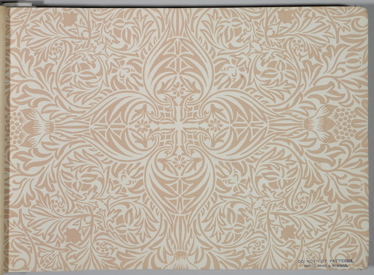 Libro de muestras de papel tapiz, antes de 1917 de William and Company Morris