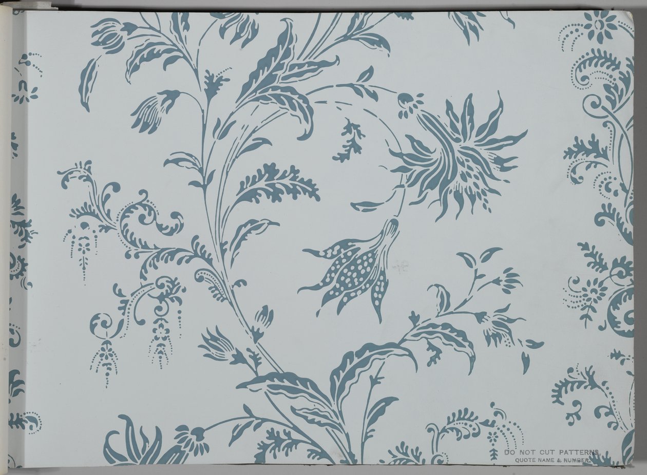 Libro de muestras de papel tapiz, antes de 1917 de William and Company Morris
