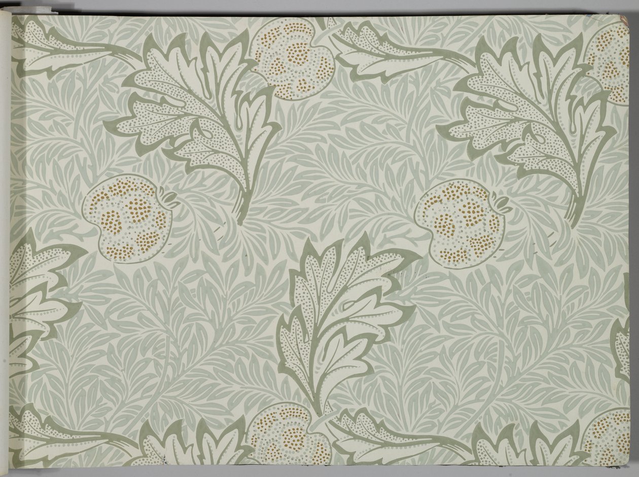 Libro de muestras de papel tapiz, antes de 1917 de William and Company Morris