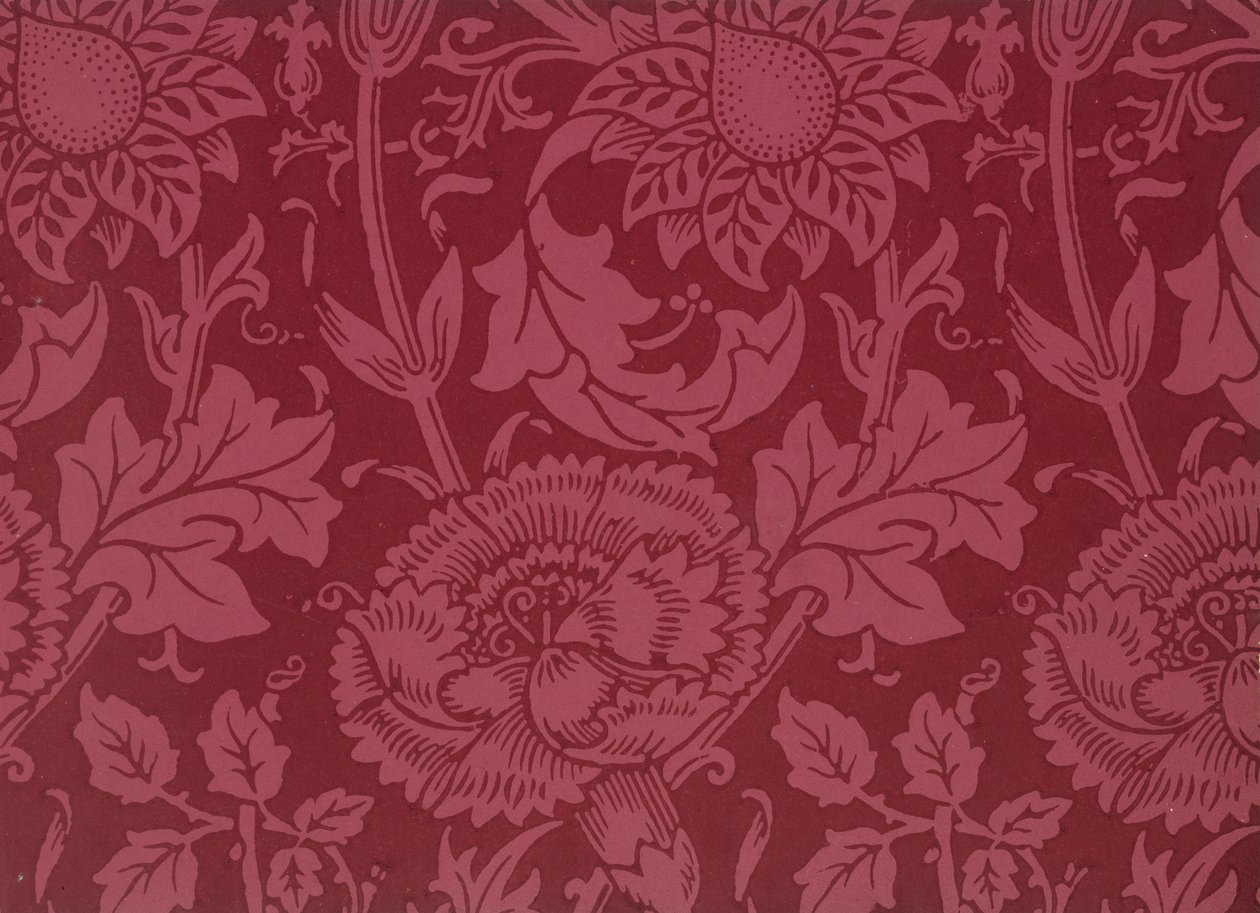 Libro de muestras de papel tapiz, antes de 1917 de William and Company Morris