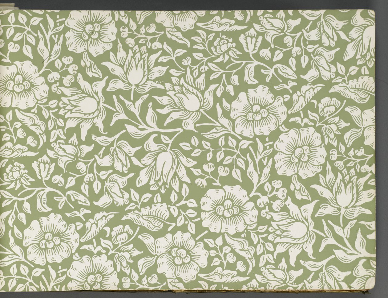 Libro de muestras de papel tapiz, antes de 1917 de William and Company Morris