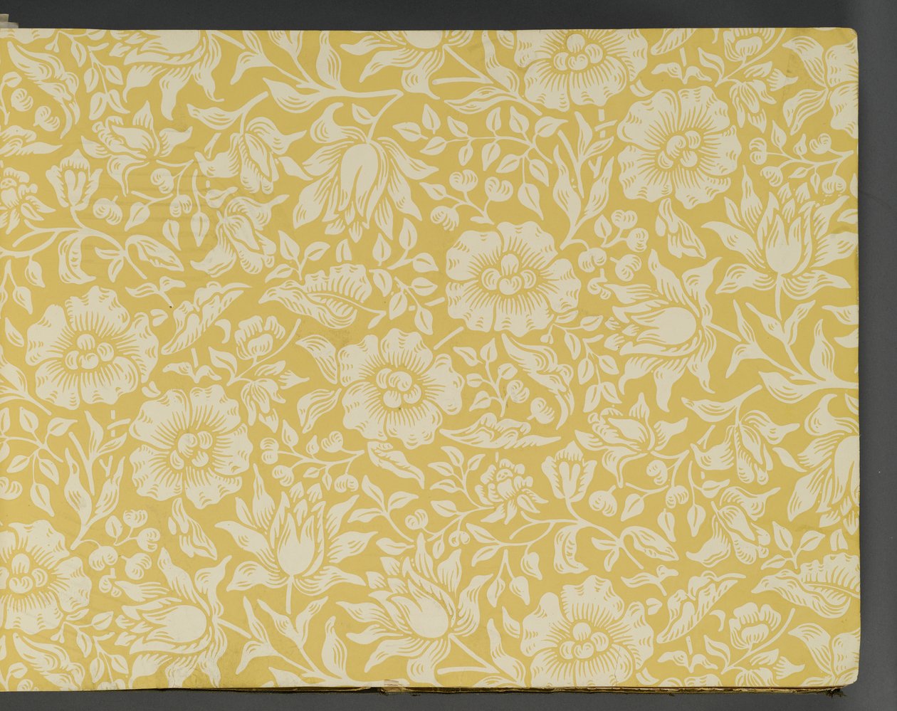 Libro de muestras de papel tapiz, antes de 1917 de William and Company Morris