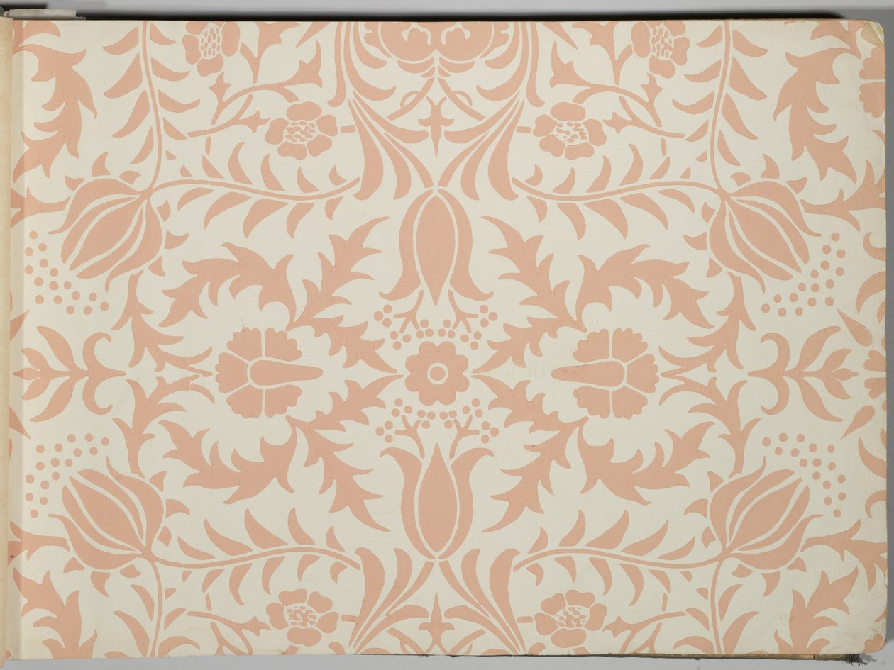 Libro de muestras de papel tapiz, antes de 1917 de William and Company Morris