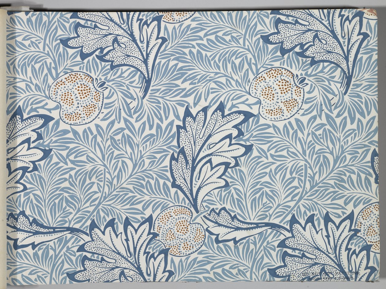 Libro de muestras de papel tapiz, antes de 1917 de William and Company Morris