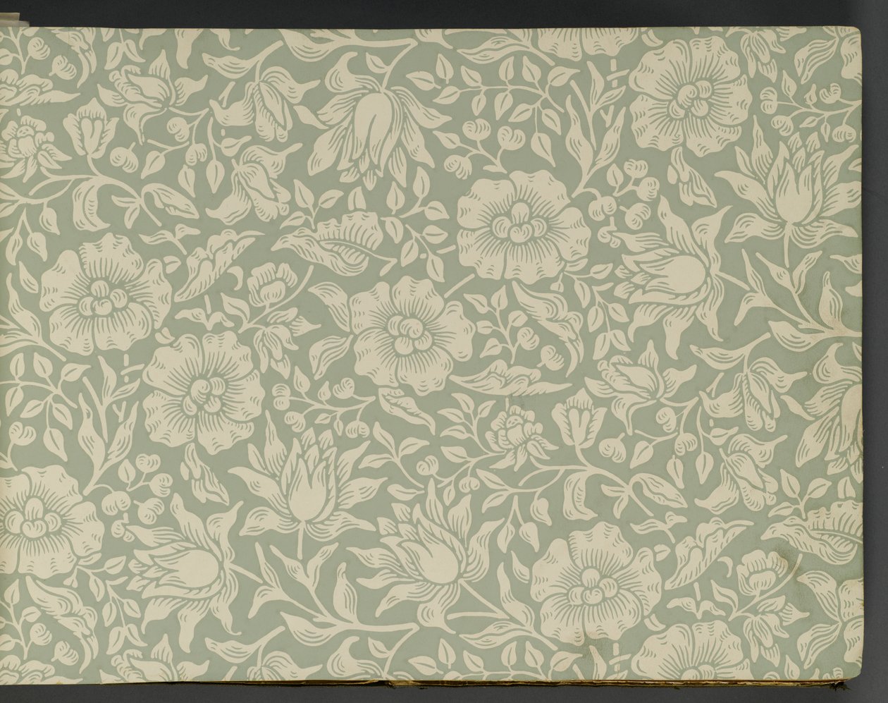 Libro de muestras de papel tapiz, antes de 1917 de William and Company Morris