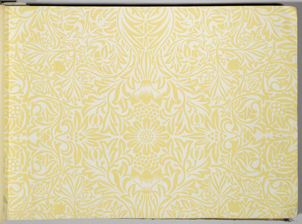 Libro de muestras de papel tapiz, antes de 1917 de William and Company Morris