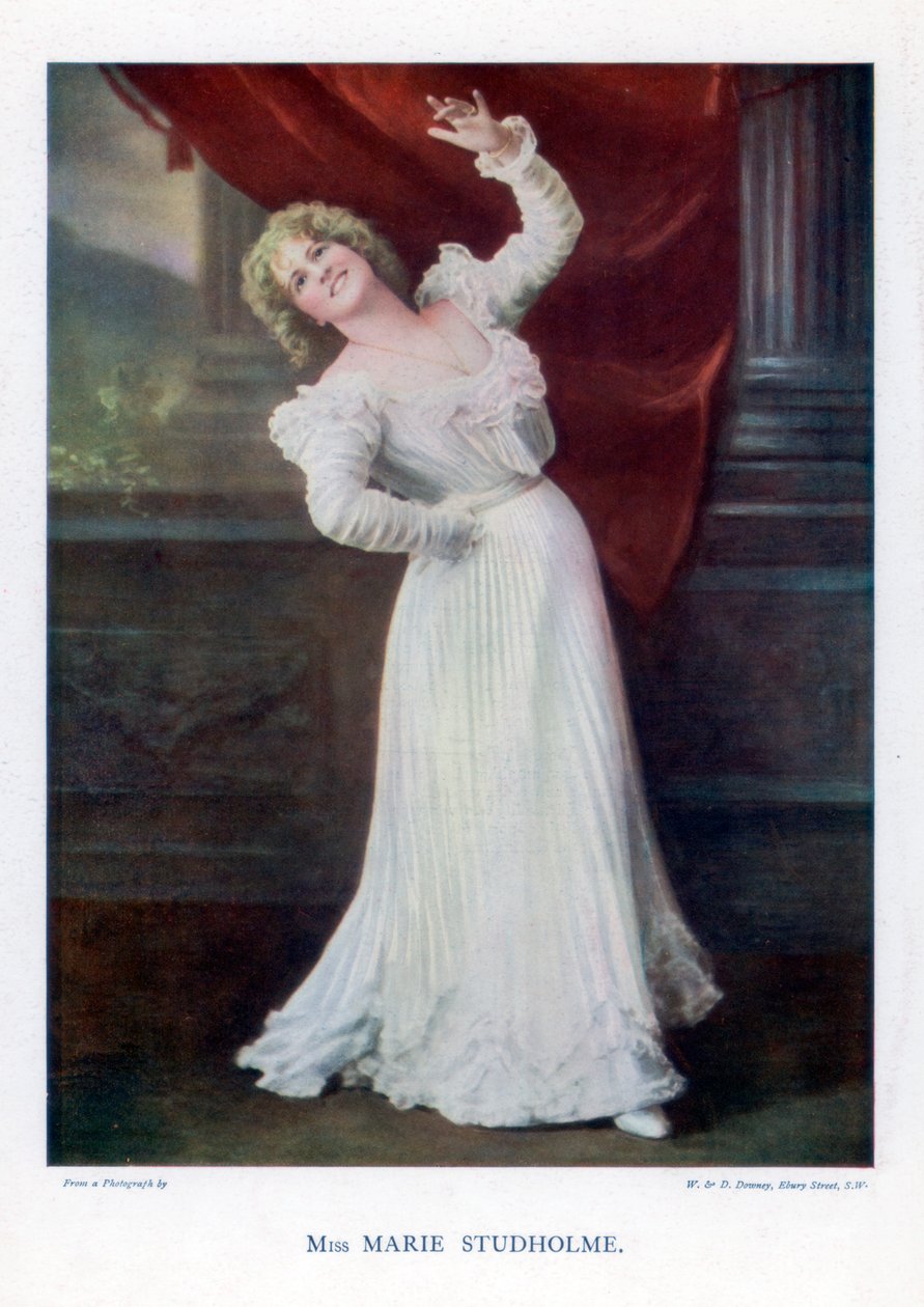 Marie Studholme, actriz de teatro inglesa de William and Daniel Downey