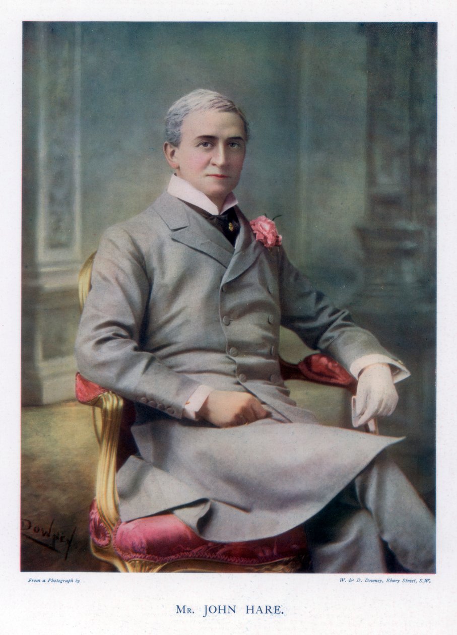 Sir John Hare, actor inglés y gerente del Teatro Garrick de William and Daniel Downey