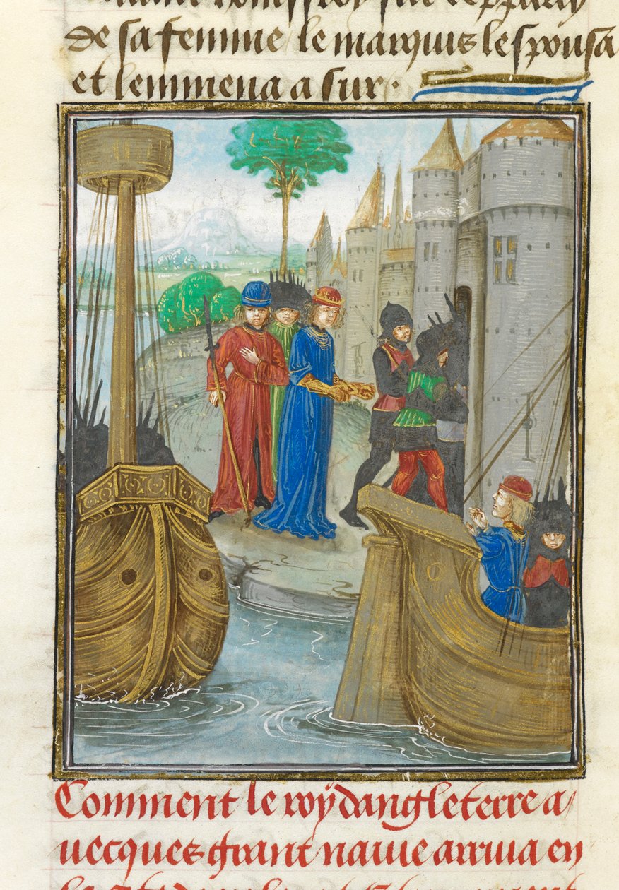 Ricardo I aterrizando en Sicilia, ilustración de 