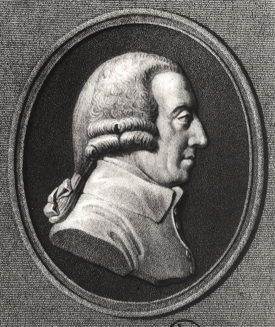 Retrato de un medallón de Adam Smith (1723-90) de William the Younger Holl
