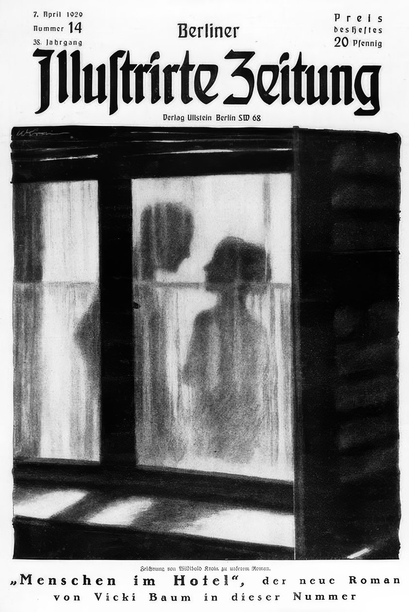 V.Baum / Gente en el hotel / Ilustración de portada de Willibald Krain
