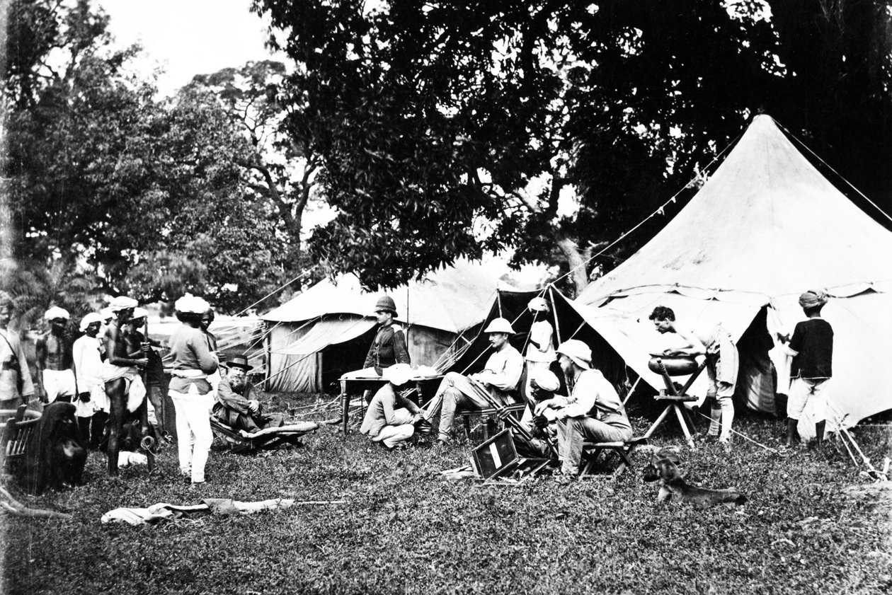 Campamento del Ejército Indio Británico, c.1860s de Willoughby Wallace Hooper