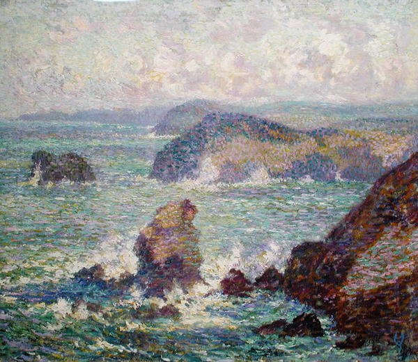 Marina, c.1907 (óleo sobre lienzo) de Willy Schlobach