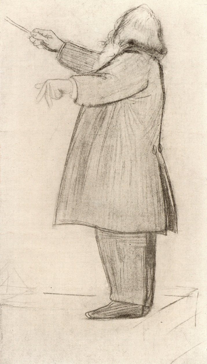 Johannes Brahms (1833-1897) Compositor, director de orquesta alemán (dibujo) de Willy von Beckerath