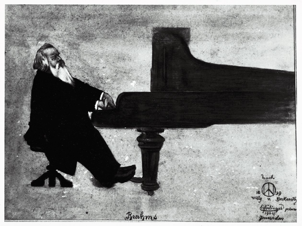 El compositor alemán Johannes Brahms (Hamburgo) de Willy von Beckerath
